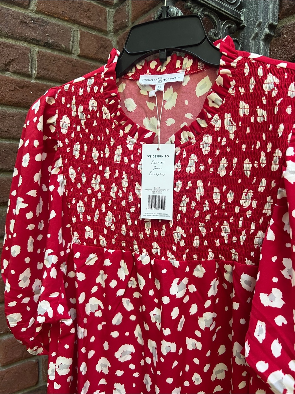 NEW MICHELLE MCDOWELL amelia party animal dress in crimson Medium - Picture 4 of 7